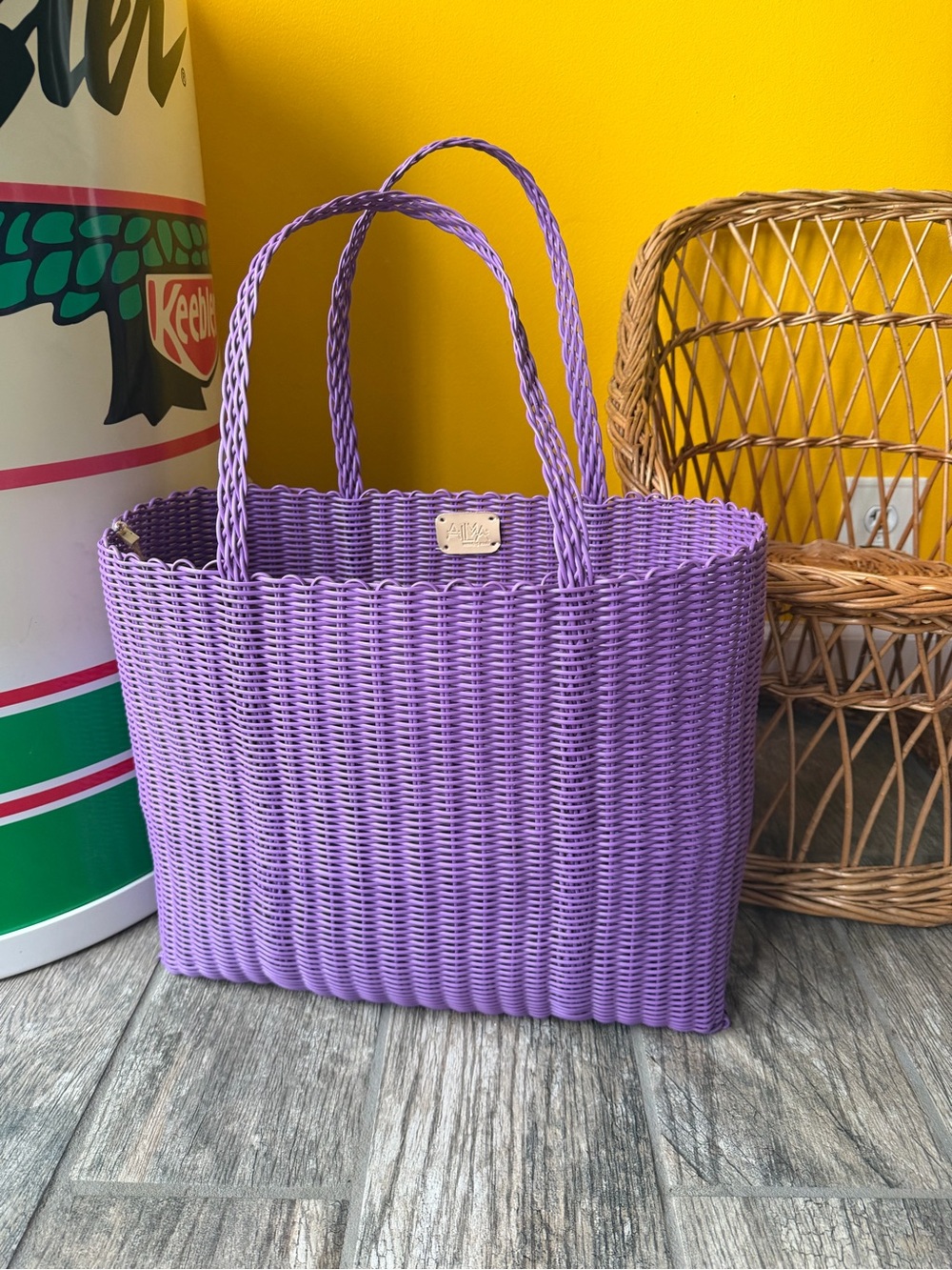 Alma Weaving Souls Purple Bag NWT large
